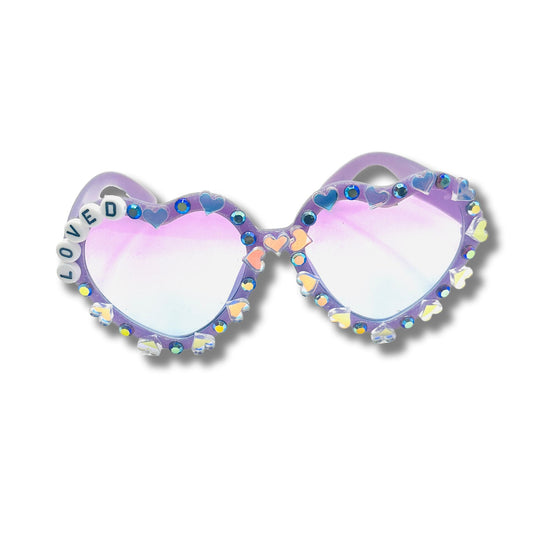 Loved Heart and Rhinestone Kids Sunglasses