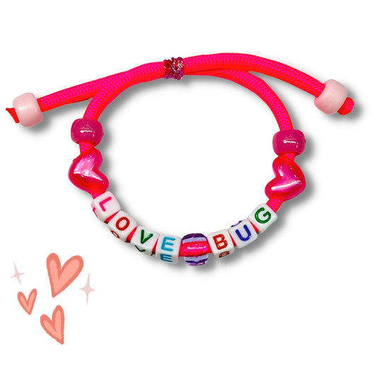 Colorful Love Bug Beaded Block Bracelet