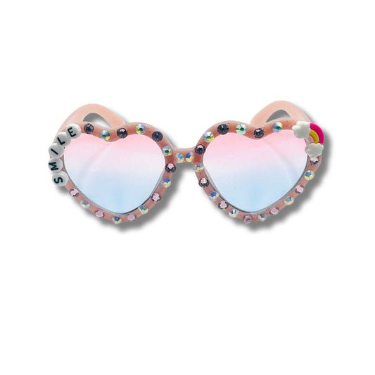 Smile Heart and Rhinestone Kids Sunglasses