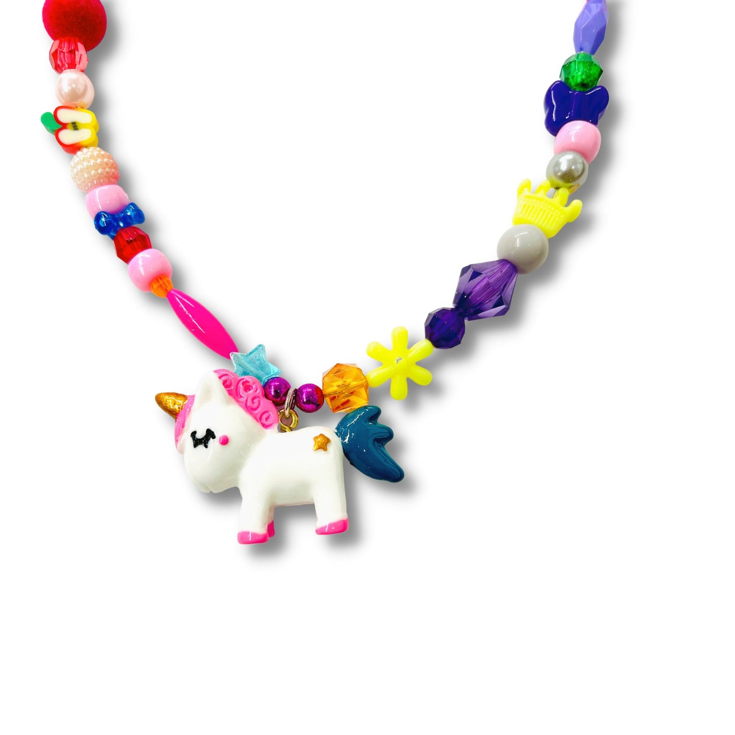 Be Happy Unicorn Beaded Necklace