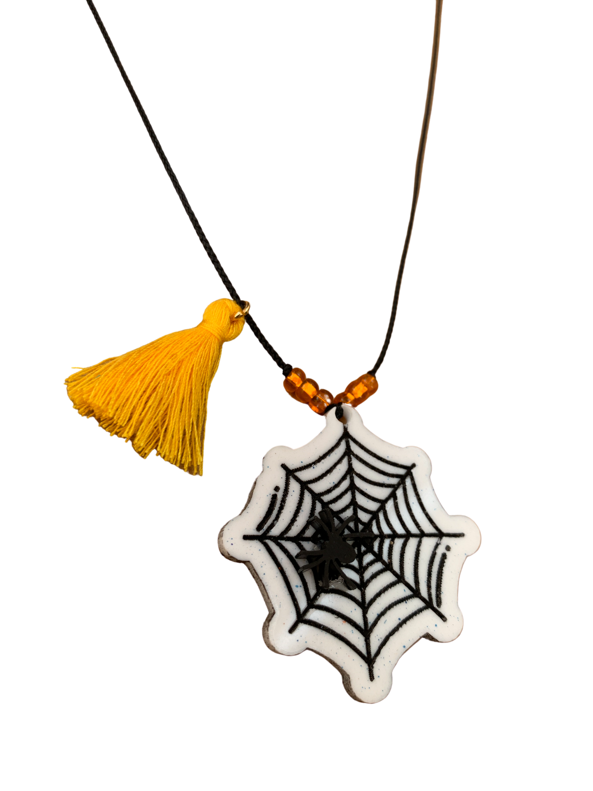 Acrylic Spiderweb Tassel Necklace - Sadie's Moon