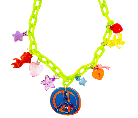 Charm-Tastic Peace Sign Necklace