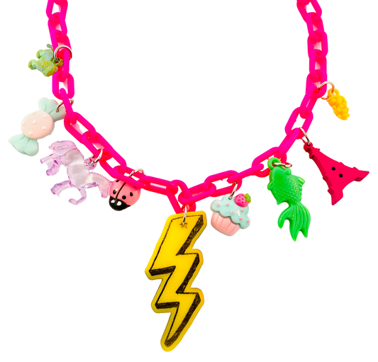 Charm-Tastic Lightening Bolt Necklace