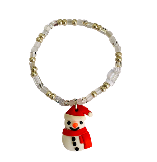 Snowman Beaded Bracelet