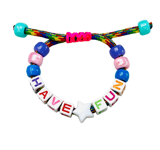 Have Fun Beaded Block Bracelet