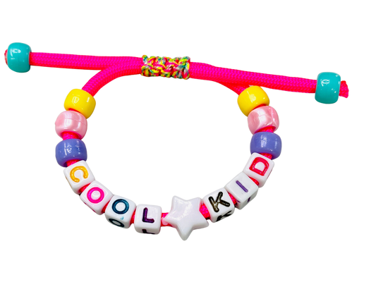 Colorful Cool Kid Beaded Block Bracelet