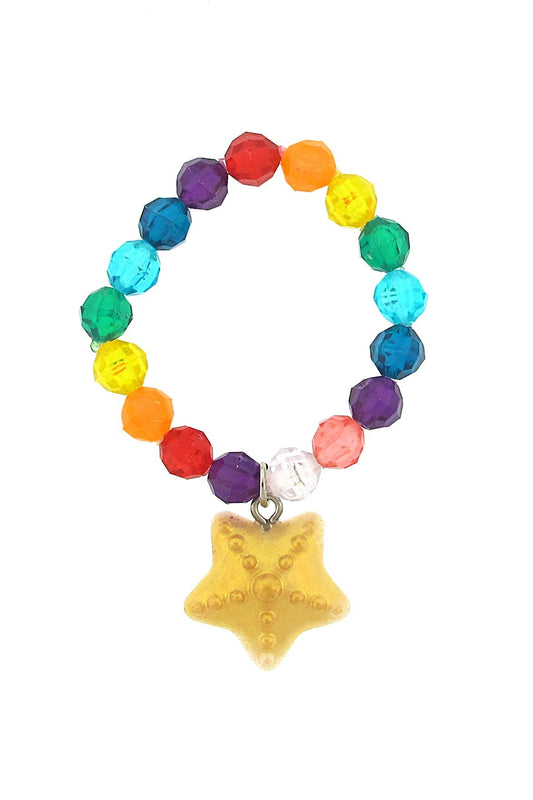 Starfish Rainbow Resin Stretch Bracelet