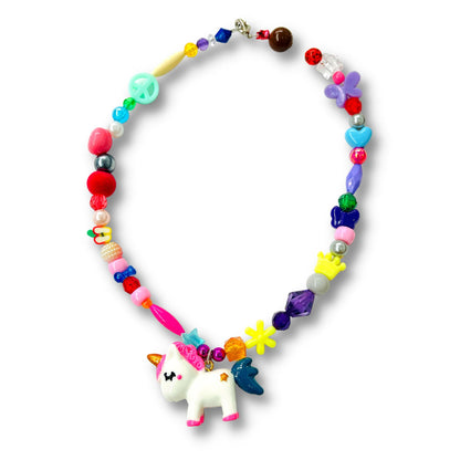 Be Happy Unicorn Beaded Necklace