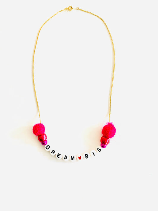 Dream Big Meaningful Pom Pom Necklace