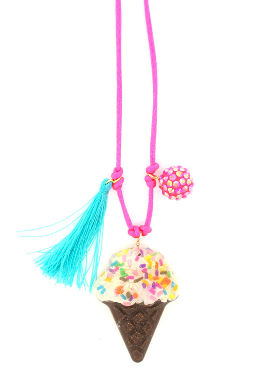 Ice Cream Resin Necklace + Bookmark