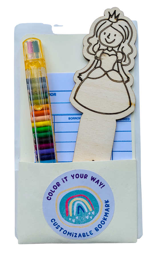 DIY wood bookmark kit princess