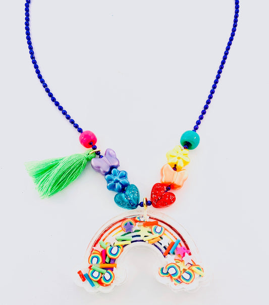 rainbow shaker necklace