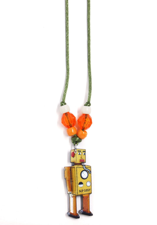 Orange Robot Little Lessons Necklace