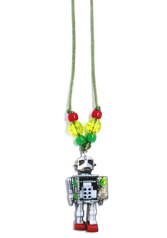 White Robot Little Lessons Necklace