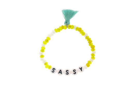 "Sassy" Girl Power Stretch Bracelet