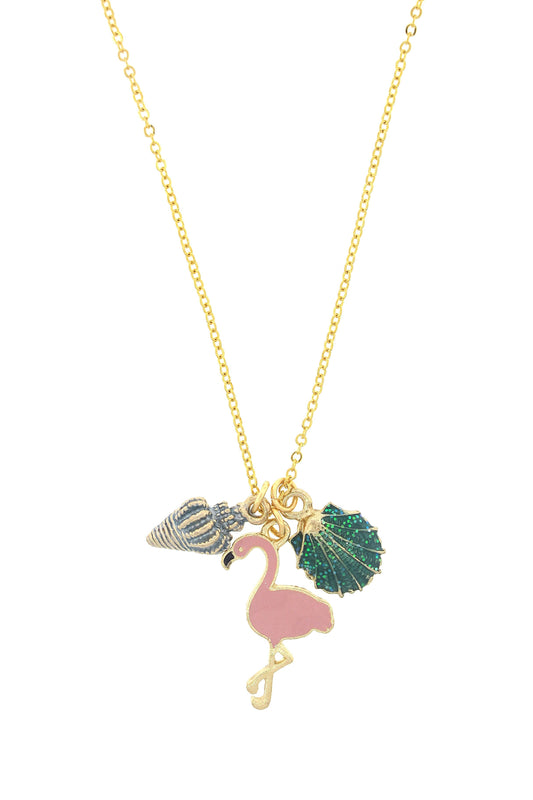 Flamingo Fun in the Sun Necklace