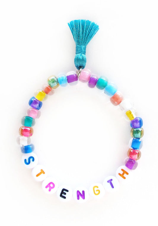 "Strength" Words of Wisdom Stretch Bracelet