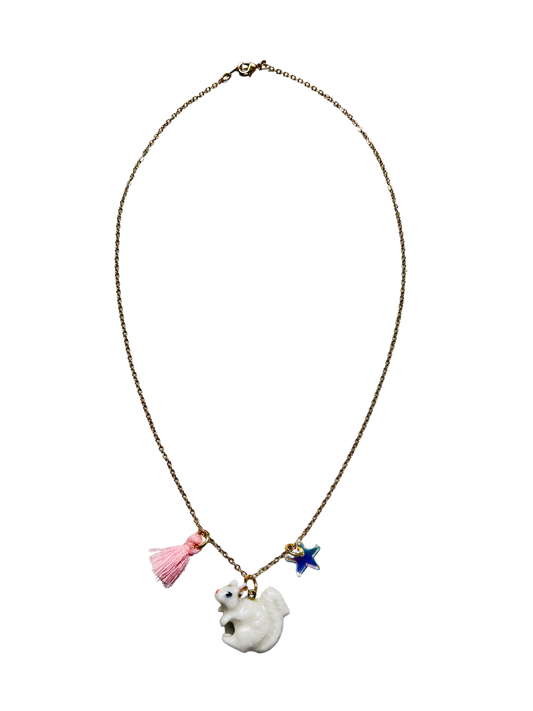 White Squirrel Lil' Critters Necklace